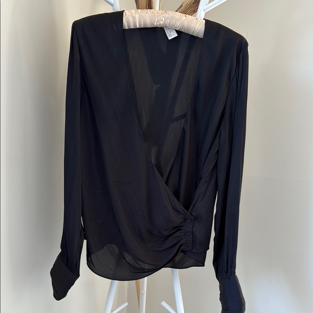 Black Women's Wrap Top